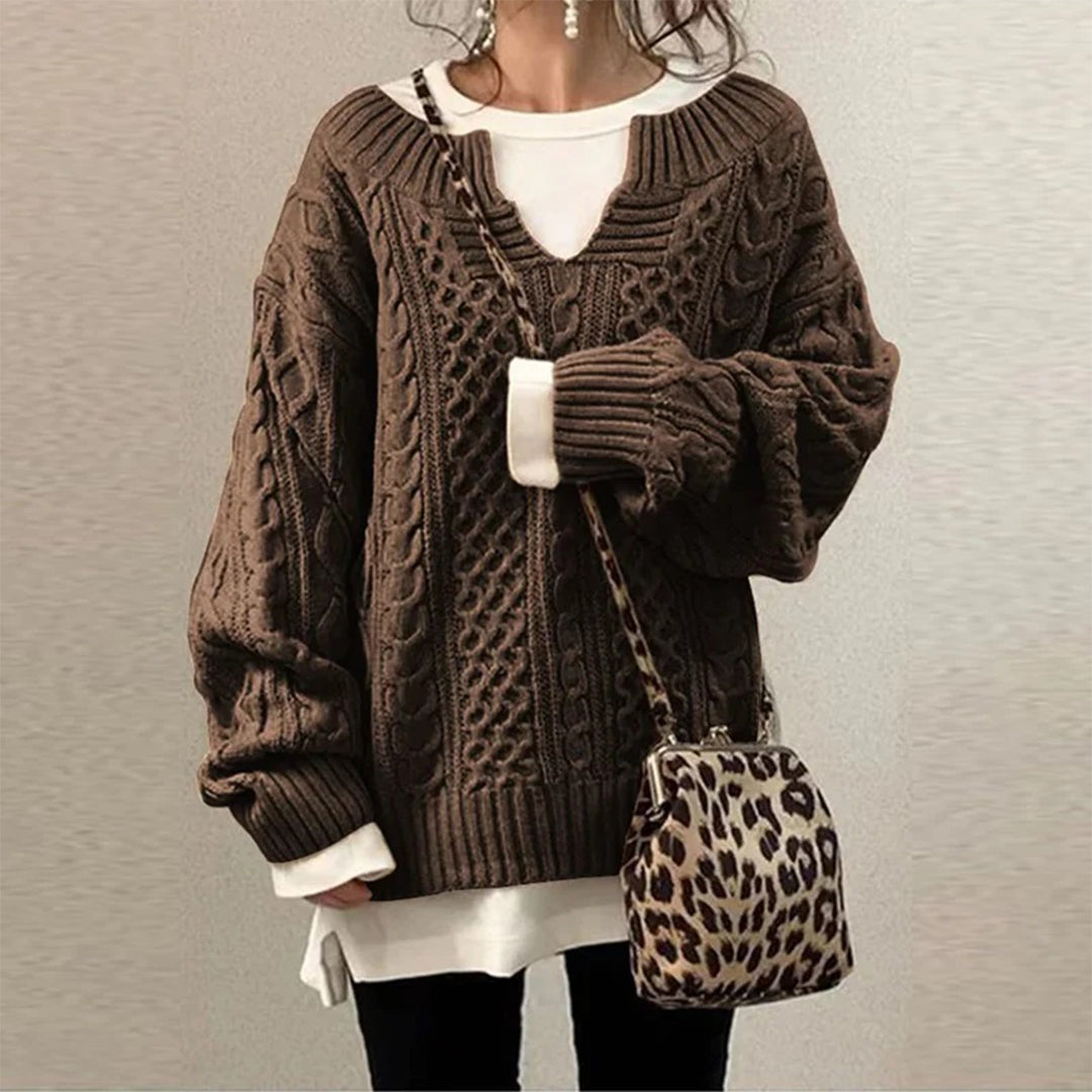 Maddie™ | Trendy Oversize Striktrøje