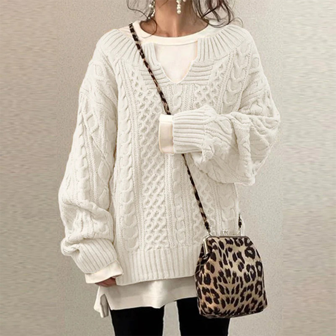 Maddie™ | Trendy Oversize Striktrøje