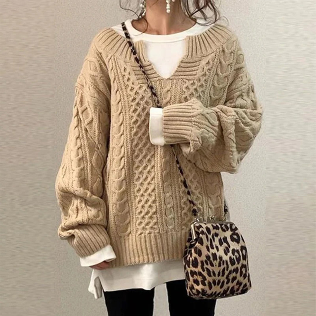 Maddie™ | Trendy Oversize Striktrøje